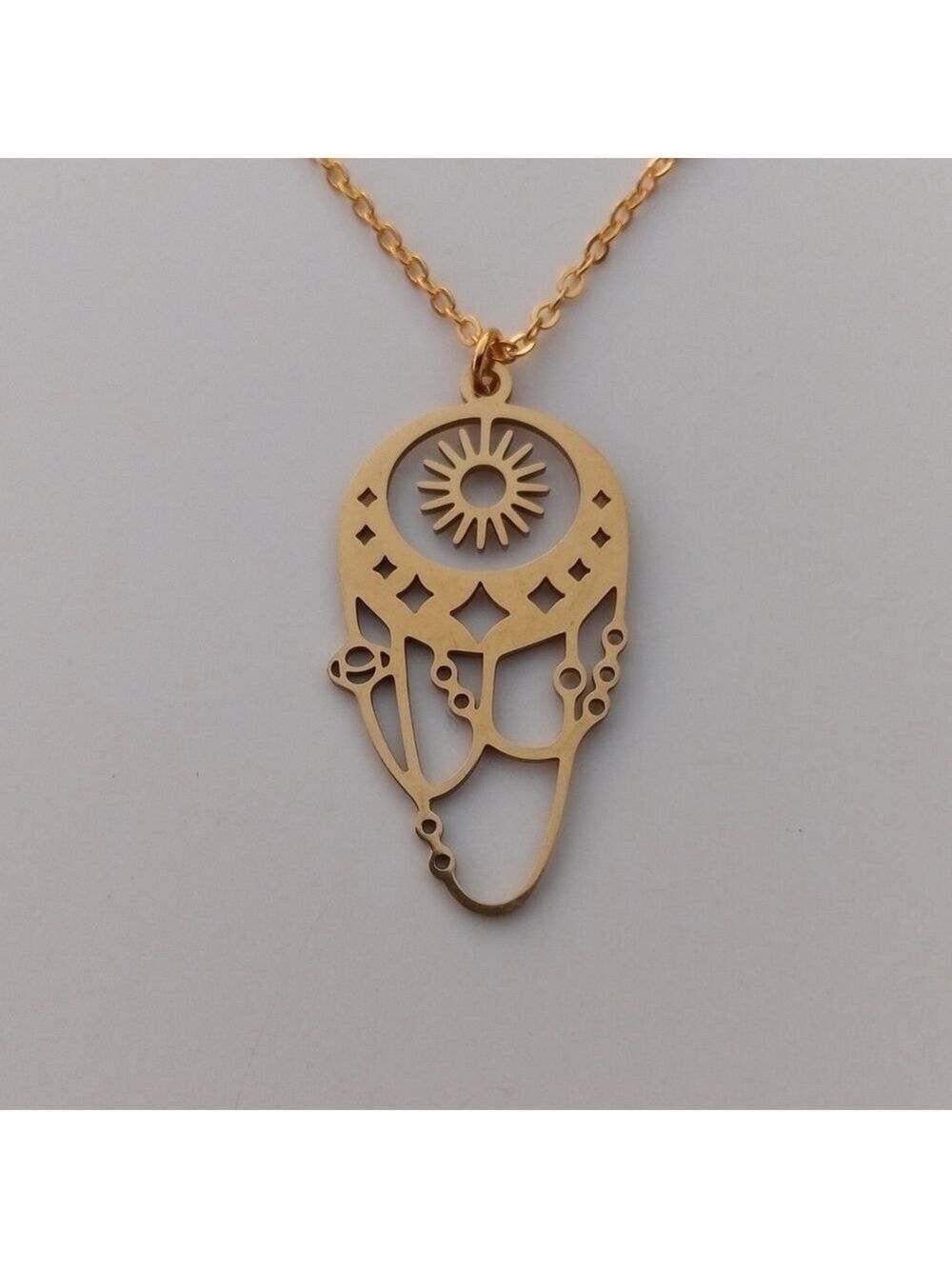 ❤️ 2/$20 Stainless Steel Moon Boho Luxury Necklace NWT
